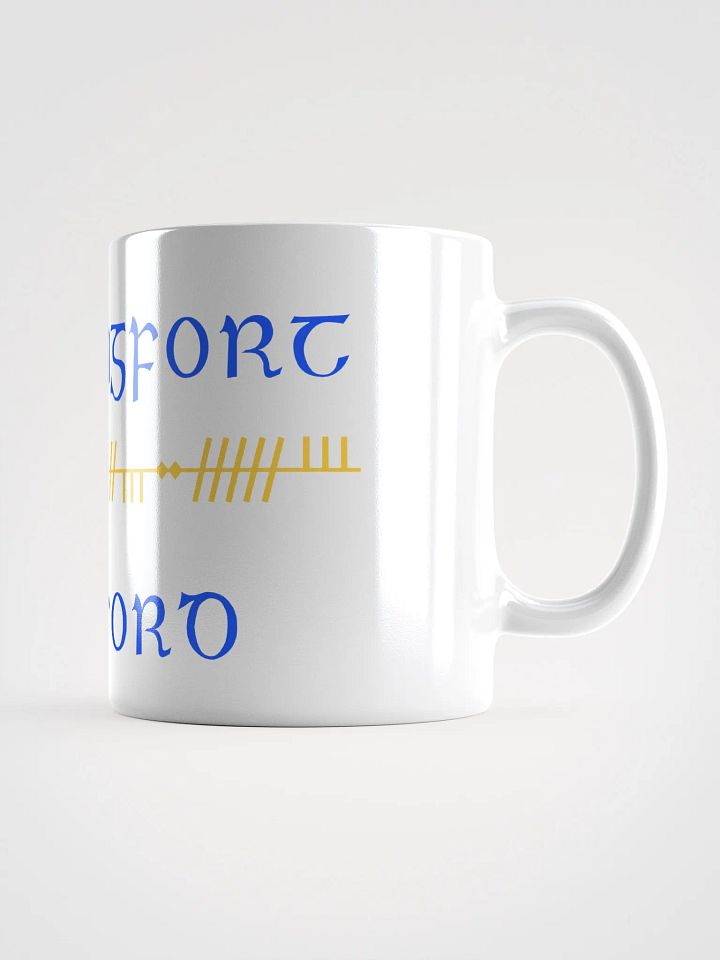 Longford/An Longfort Scholastic style Ogham White Glossy Mug product image (2)