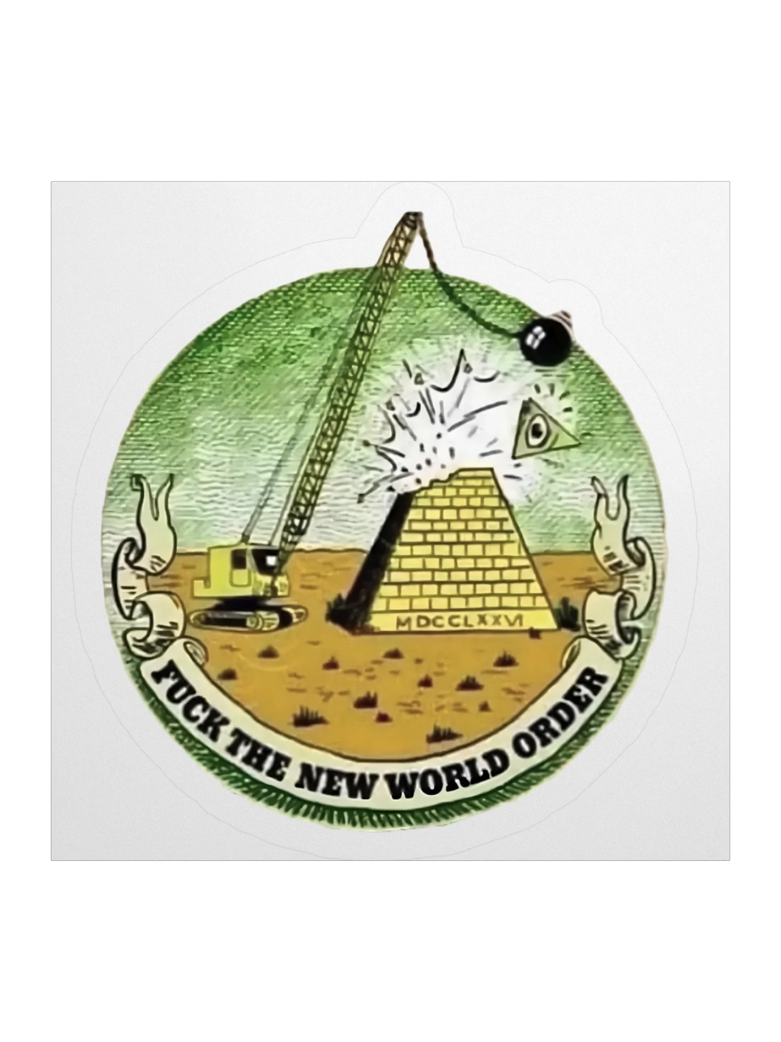 F*** The New World Order Sticker product image (3)