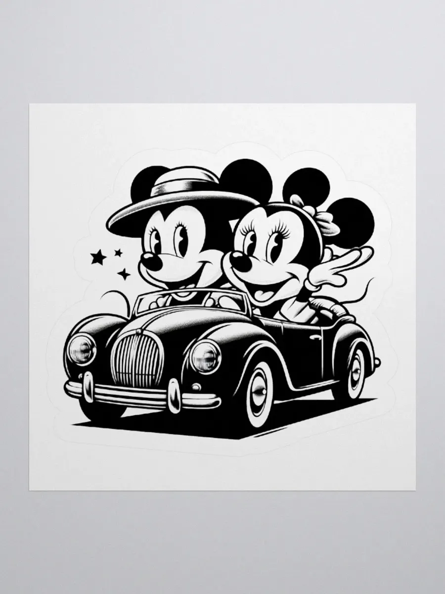 Vintage Convertible Kiss Cut Sticker product image (1)