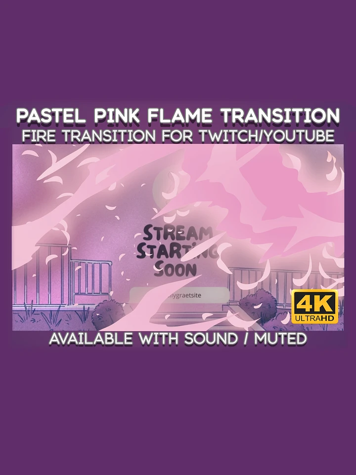 Pastel Pink Fire Video Transition - Cartoon Fire Transition for Twitch Stream and YouTube Video product image (1)