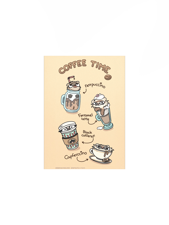 Coffee Time - Ferret Poster product image (3)