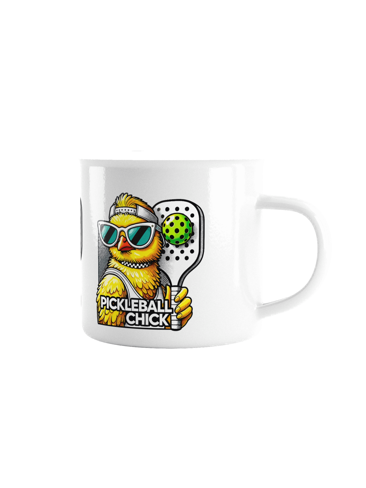 Pickleball Chick Enamel Mug product image (1)