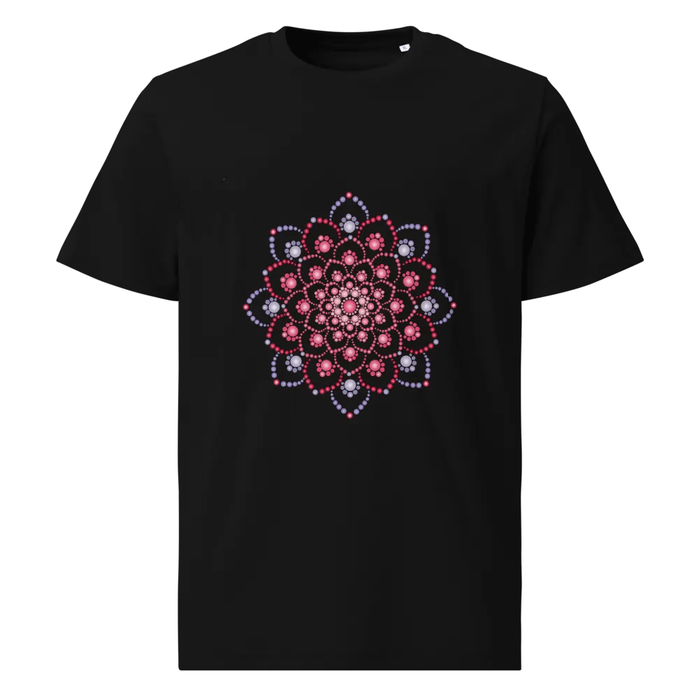 Purple and Pink Dot Mandala Organic T-Shirt product image (1)