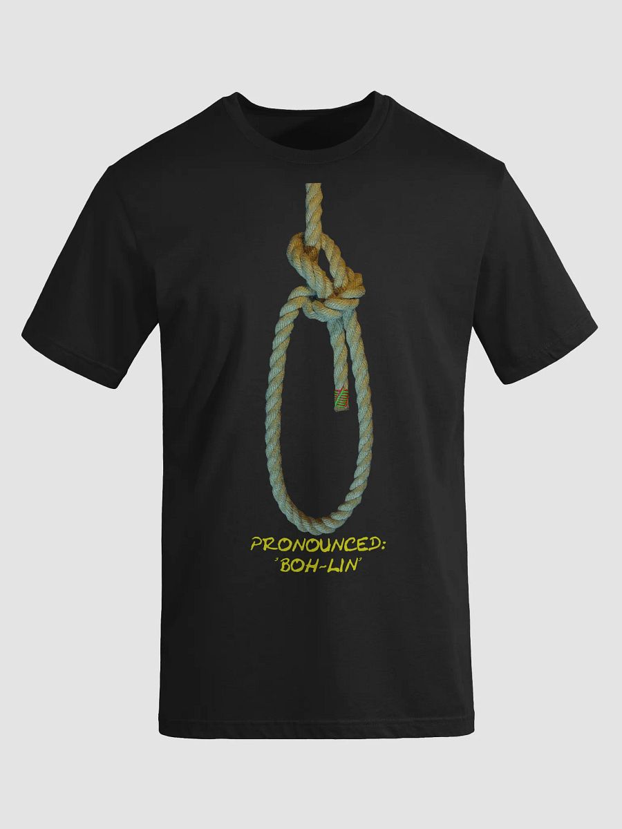 Bowline Knot - Pronounced (Boh-lin) Black T-Shirt product image (3)