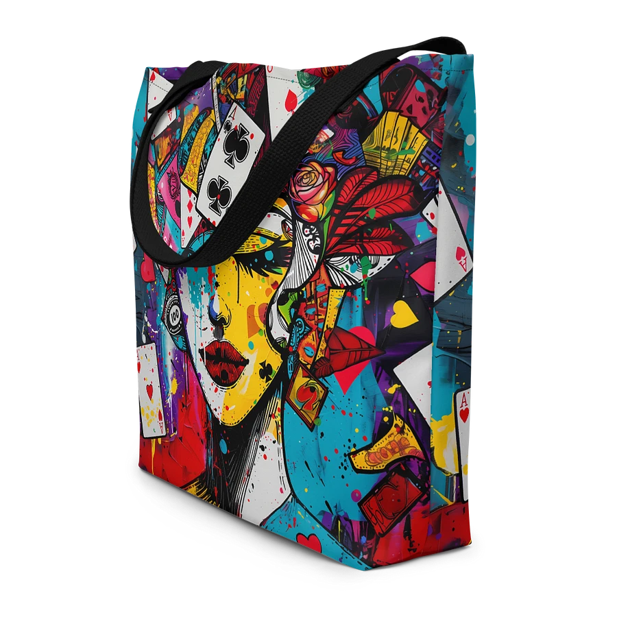 Tote Bag: Life is a Game of Chance Pop Art and Playing Cards Abstraction Design product image (4)