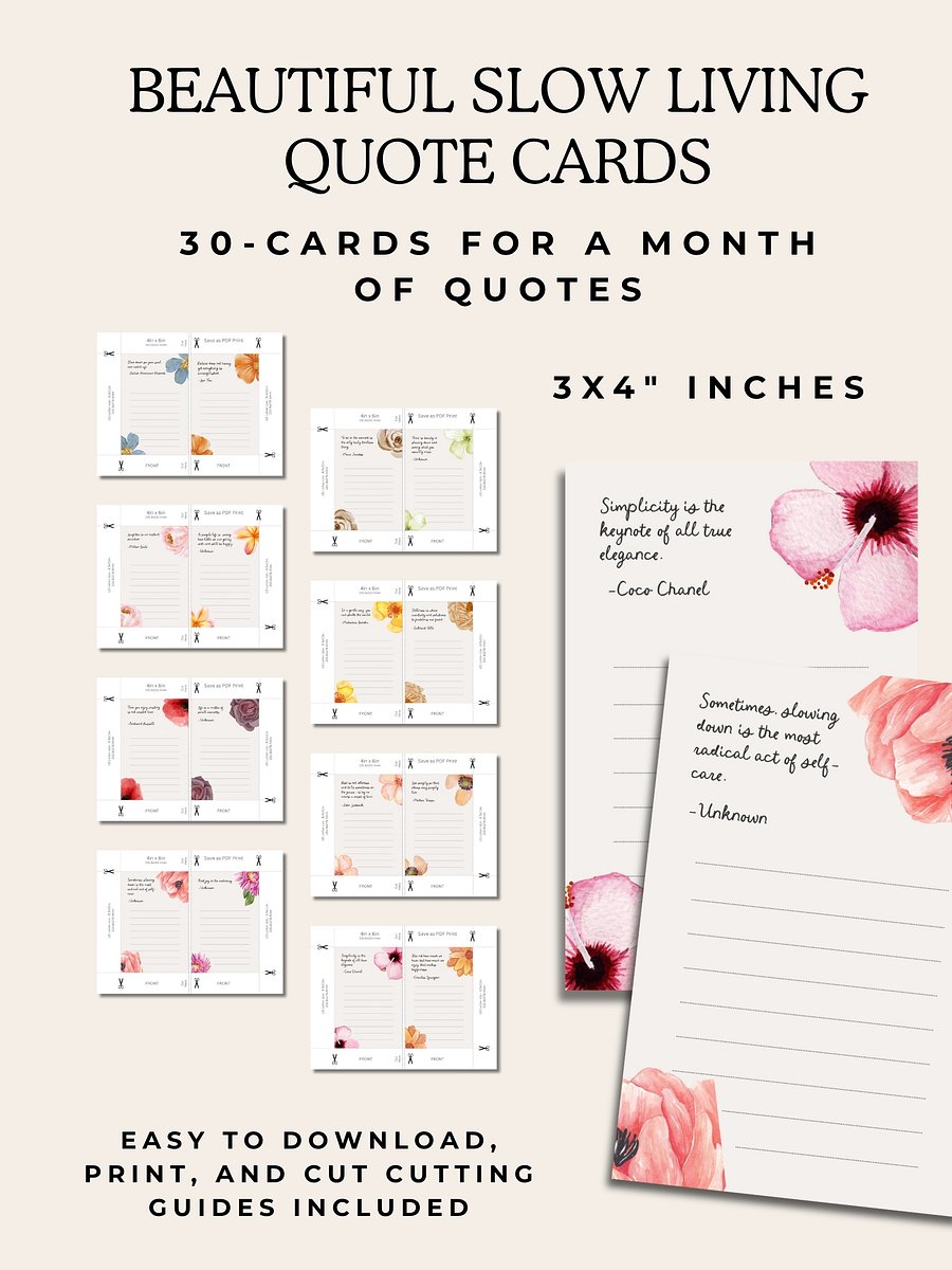 A Month of Slow Living Gratitude Journal — 30-Day Guided Reflections for a More Intentional Life product image (4)
