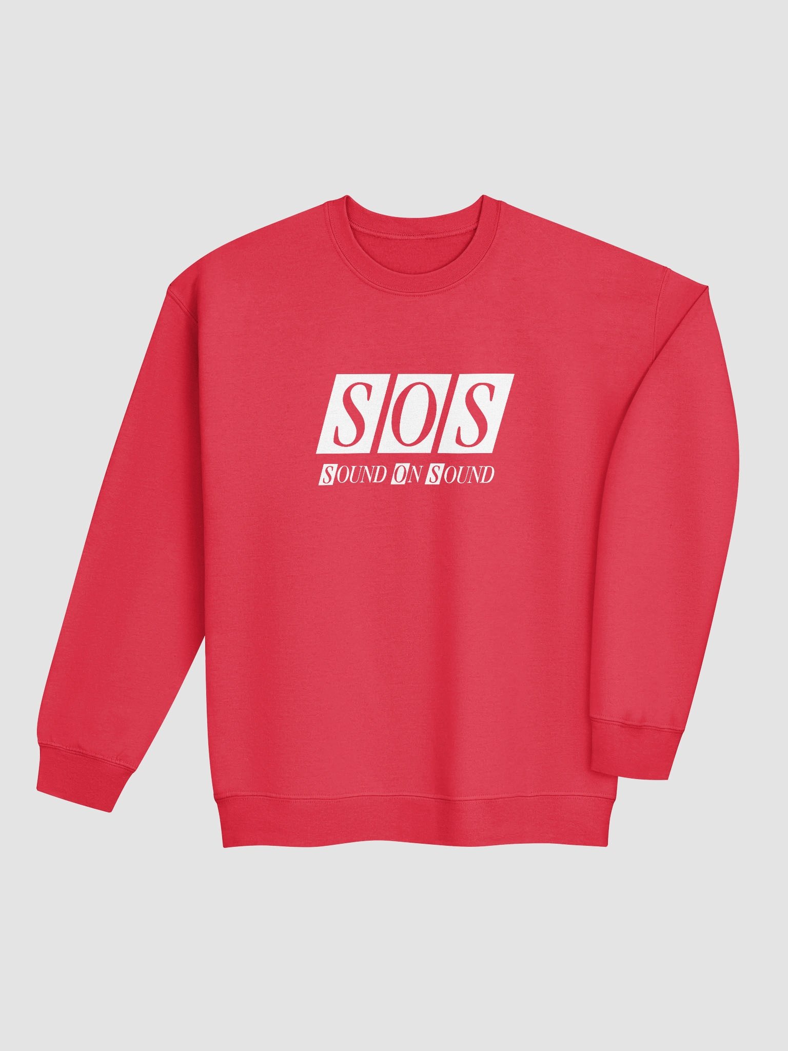 Red Sweatshirt – White SOS Logo product image (4)
