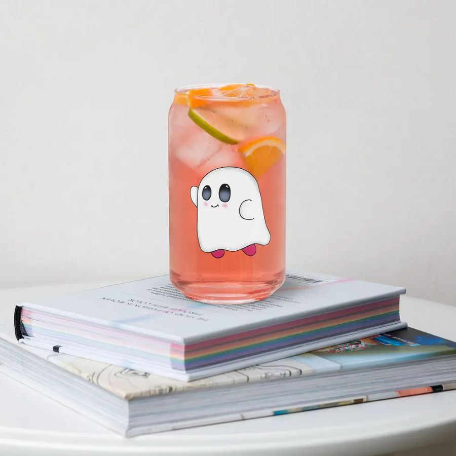 Ghost kirby drinking glass product image (4)
