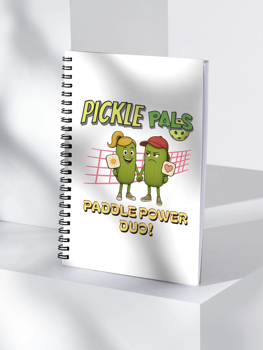 Pickle Pals Couple Paddle Power Duo Pickleball Spiral Notebook product image (1)