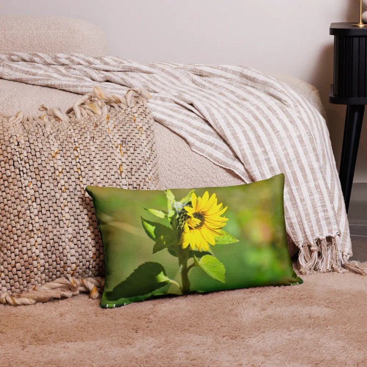 Premium Pillow Case: Sunflower in early autumn product image (1)
