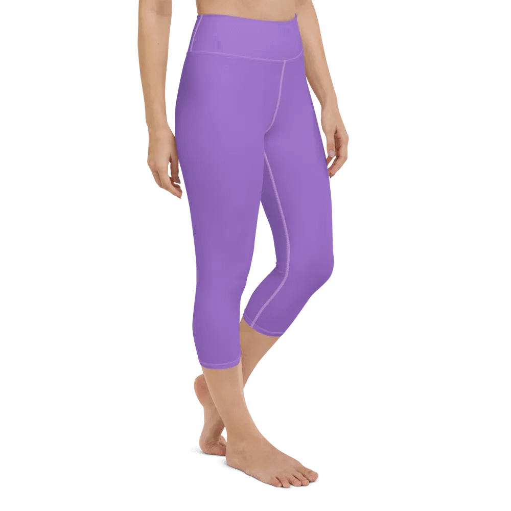 Plain Color Amethyst Yoga Capri Leggings product image (6)