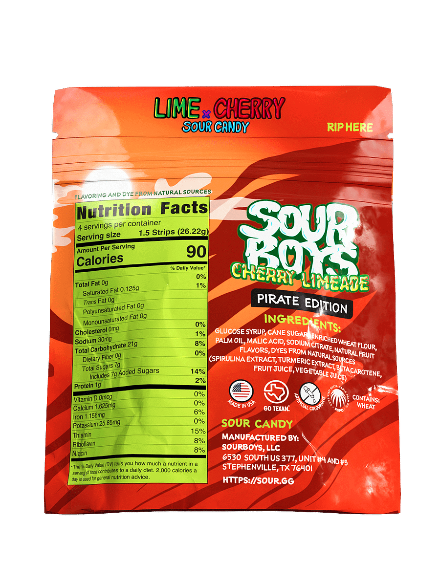 Cherry Limeade Sour Belts - SourBoys product image (2)