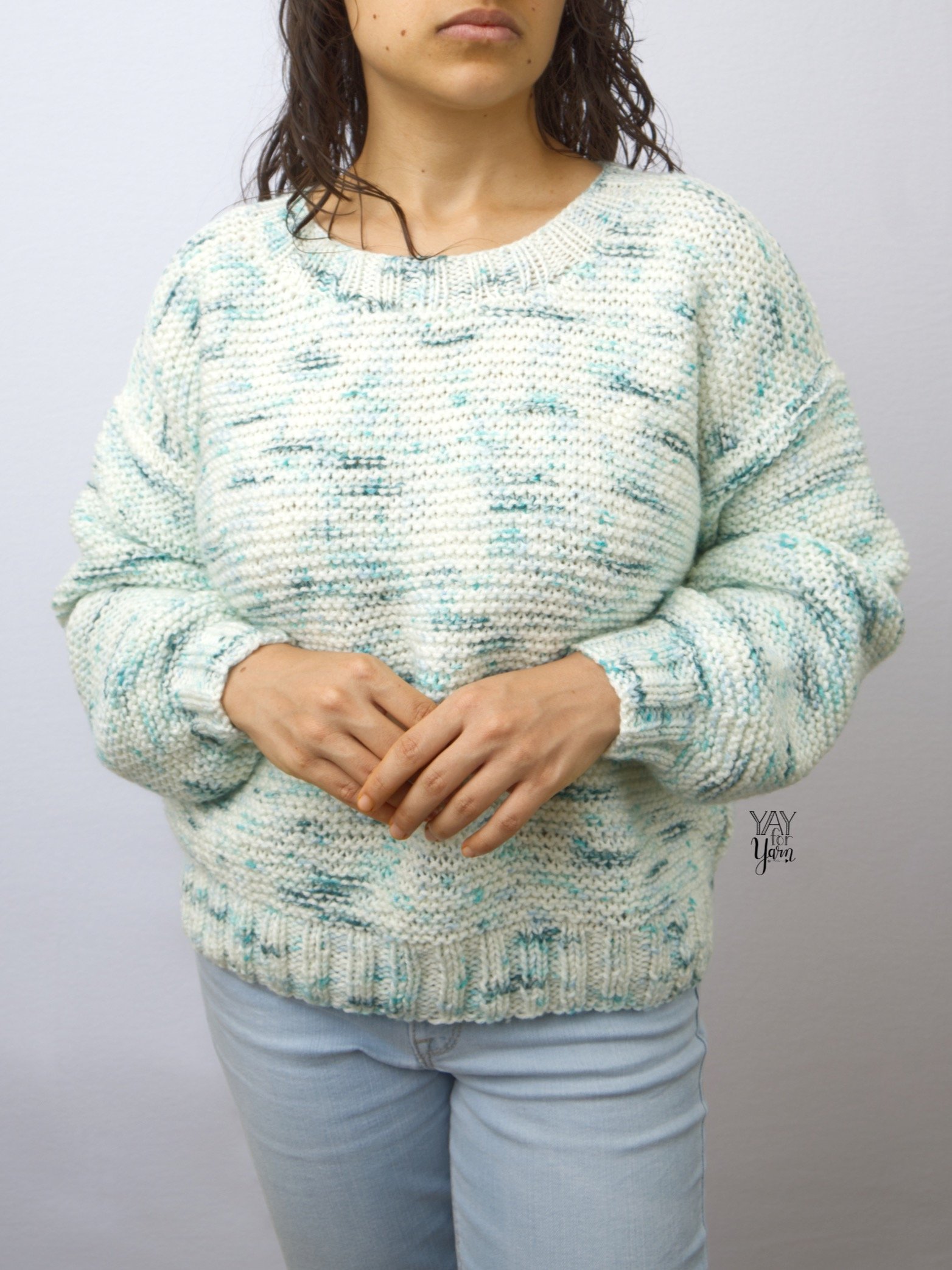 Basic Knit Pullover - PDF Knitting Pattern & Video Tutorial product image (1)