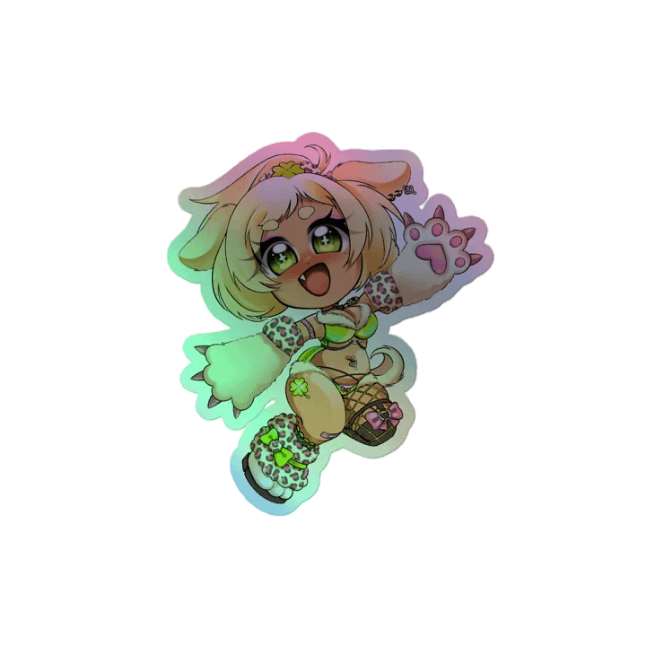 Lucky Pochi x BunnySleepover sticker -HOLO product image (1)