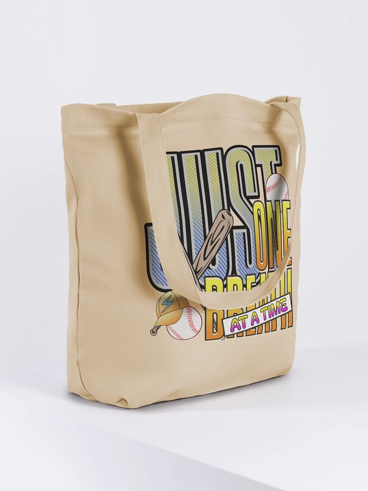 Just One Breath At A Time Baseball Motivation Tote Bag product image (4)