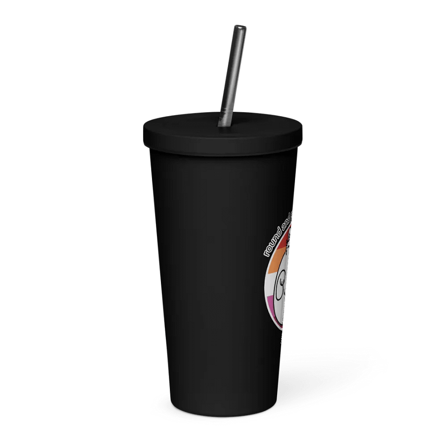 Round and Proud Manul Pride Lesbian Version - Insulated Tumbler product image (8)