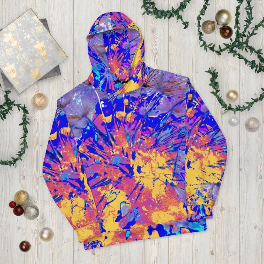 Vibrant Abstract Dandelion Seeds Unisex Pull Over Hoodie product image (10)