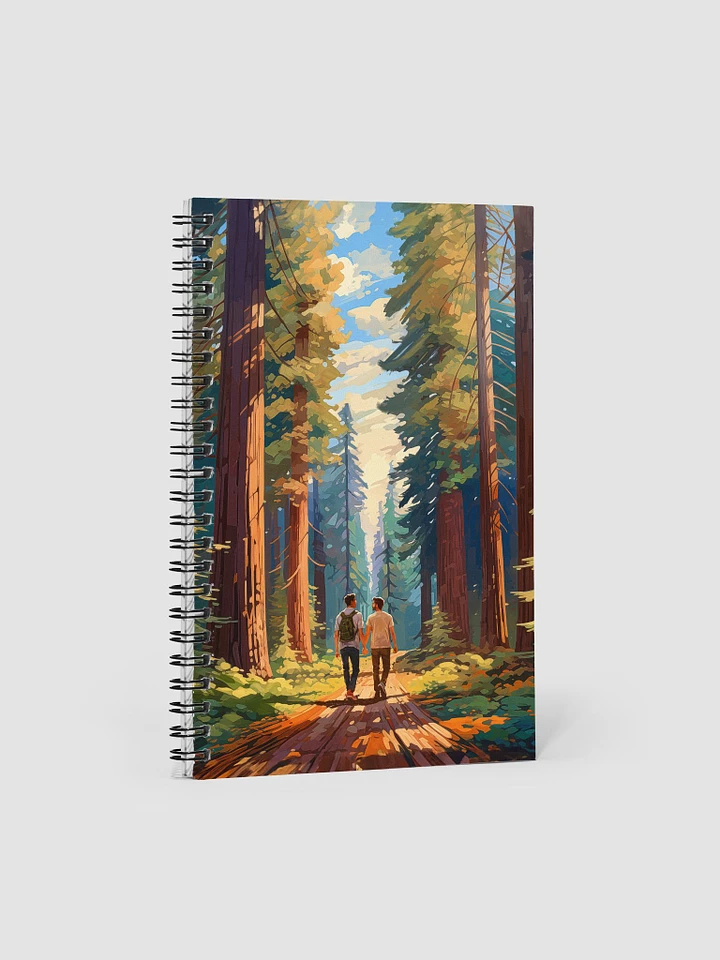 Seeing The Redwoods Together - Gay Couple Spiral Notebook product image (1)