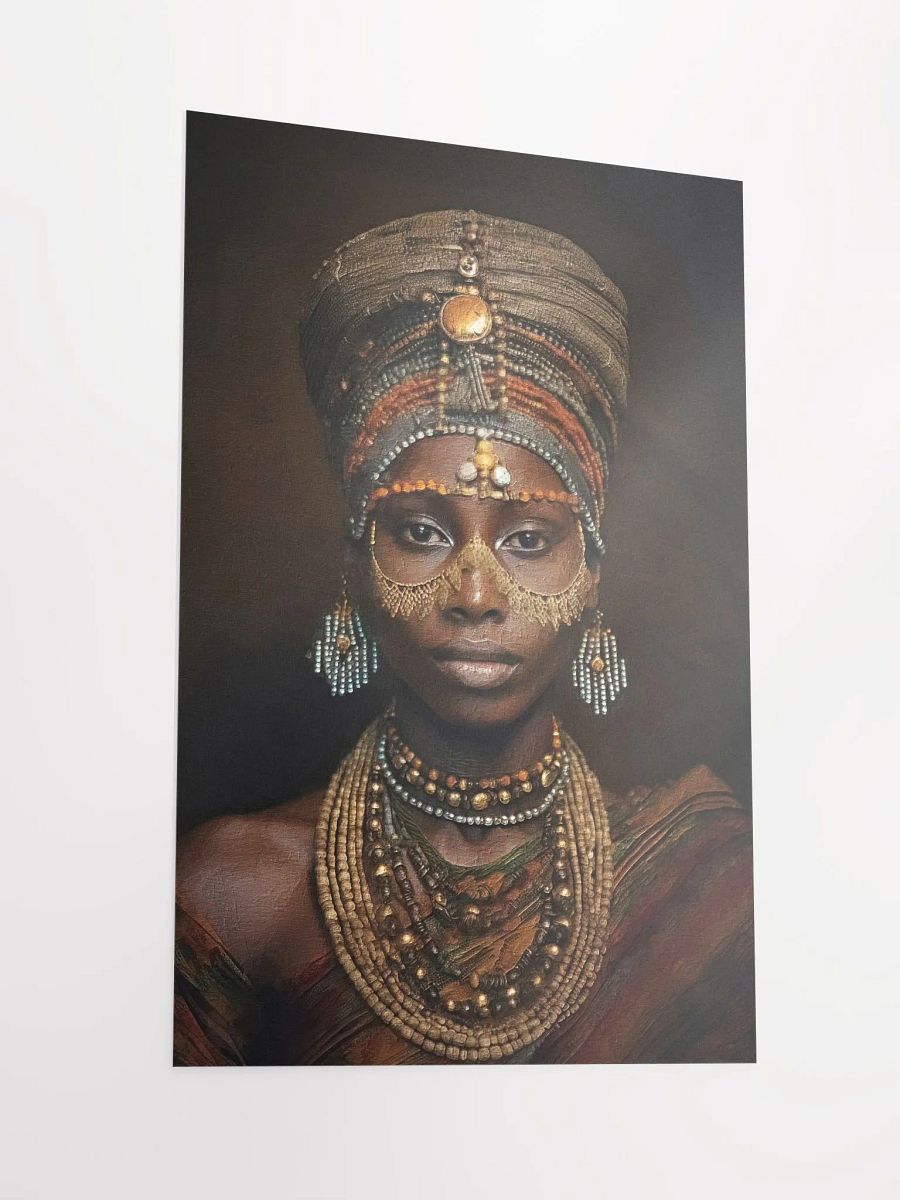 African Woman in Traditional Head Dress, Multi-Colored Jewelry Poster Print, Unframed product image (2)