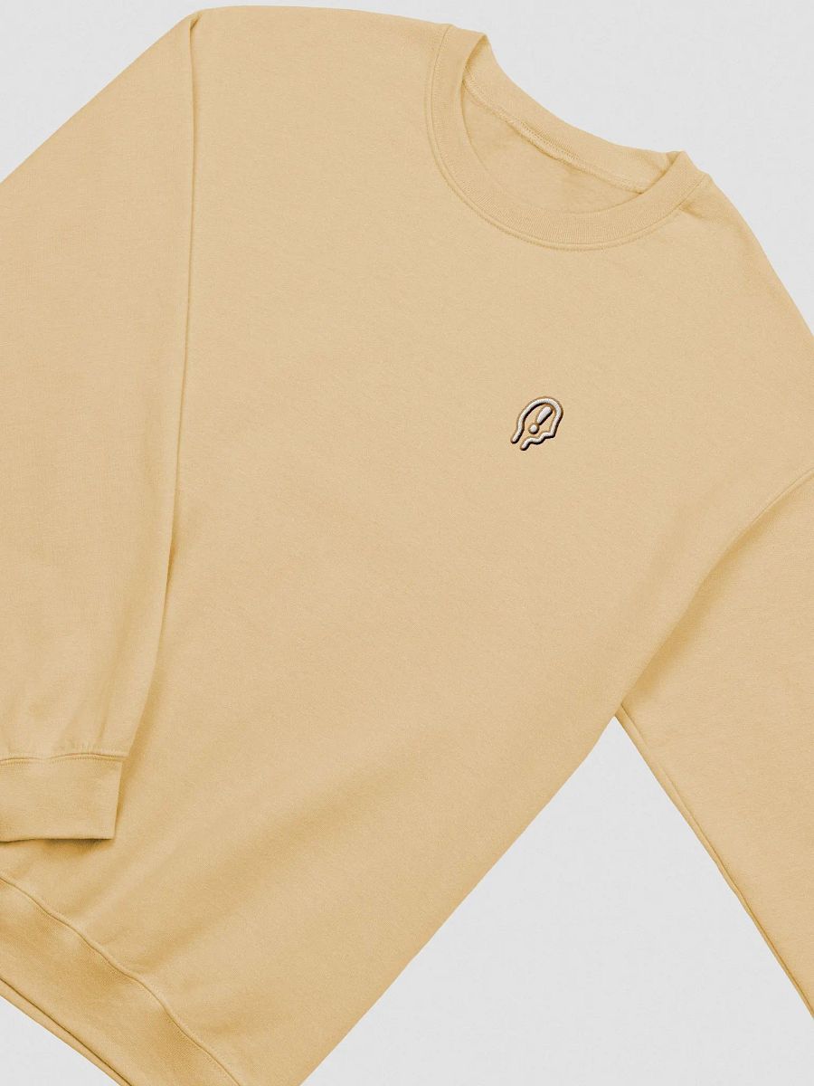 EXCLAIMING MENTALLY (L.C. brass and white design) embroidered crewneck product image (18)