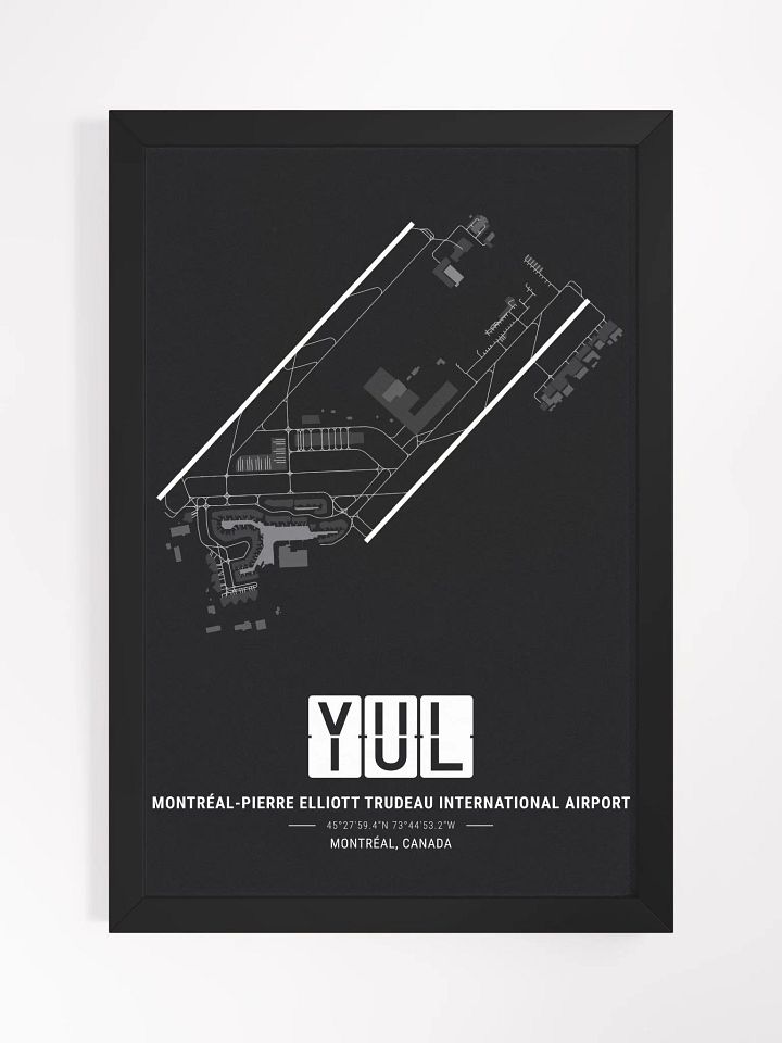 Framed Airport YUL Premium Map On Matt Paper product image (1)