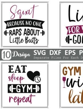 Gym Quotes Designs Bundle product image (1)