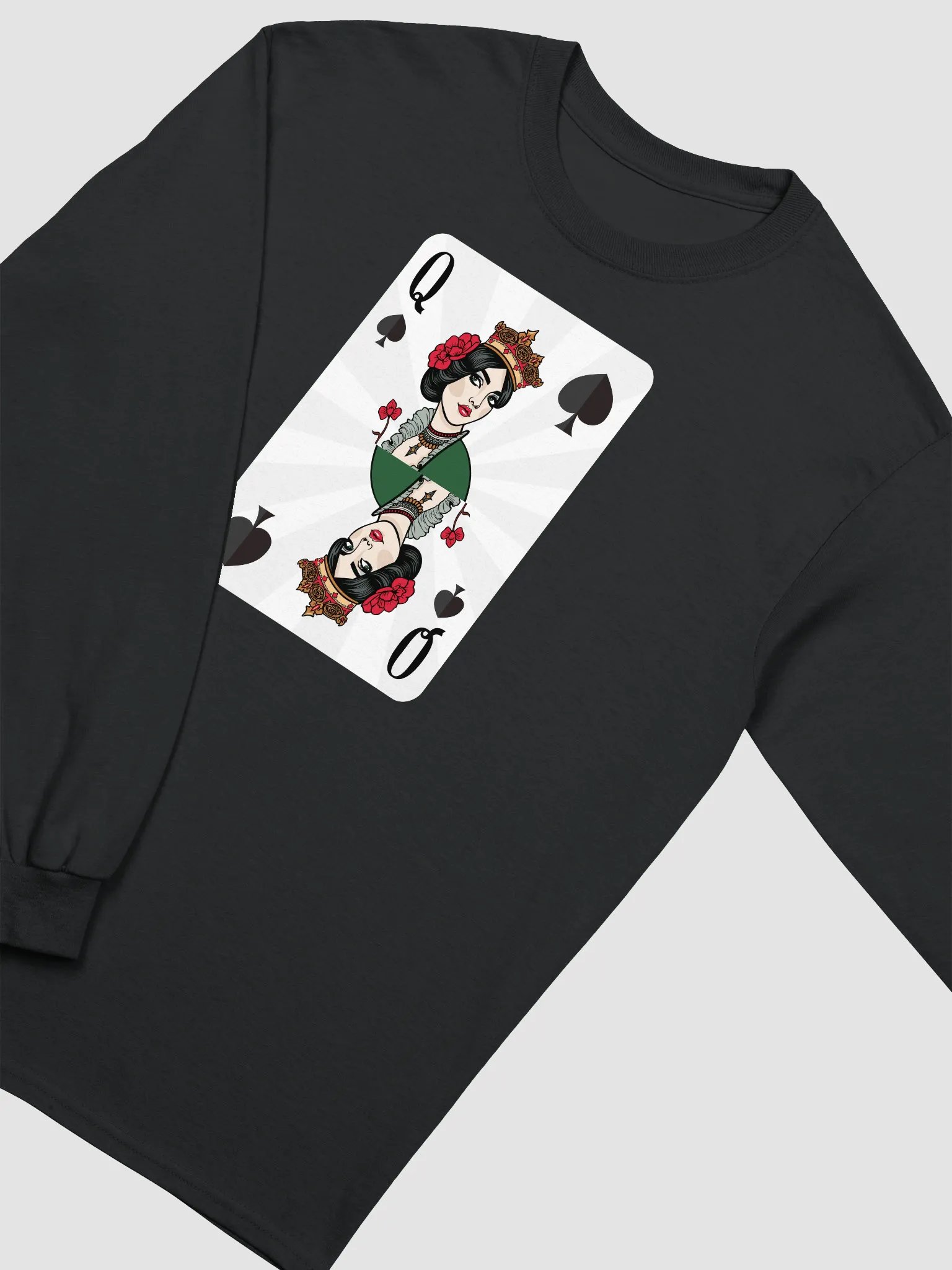 Queen of Spades Symmetry Long Sleeve Tee product image (36)