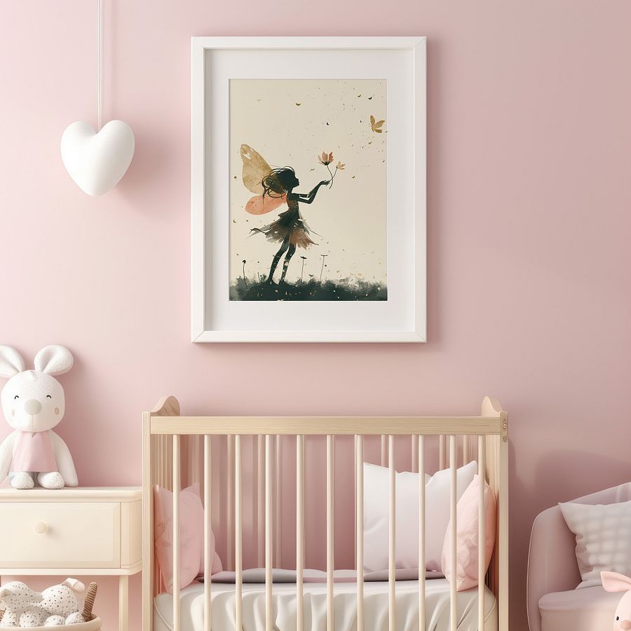 Watercolor Fairy Illustration Whimsical Nursery Art Print product image (6)
