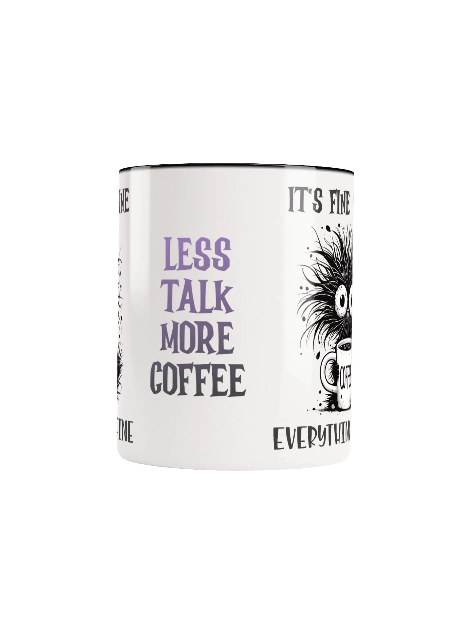 Whimsical Cat It's Fine I'm Fine Everything is Fine Coffee Mug product image (68)