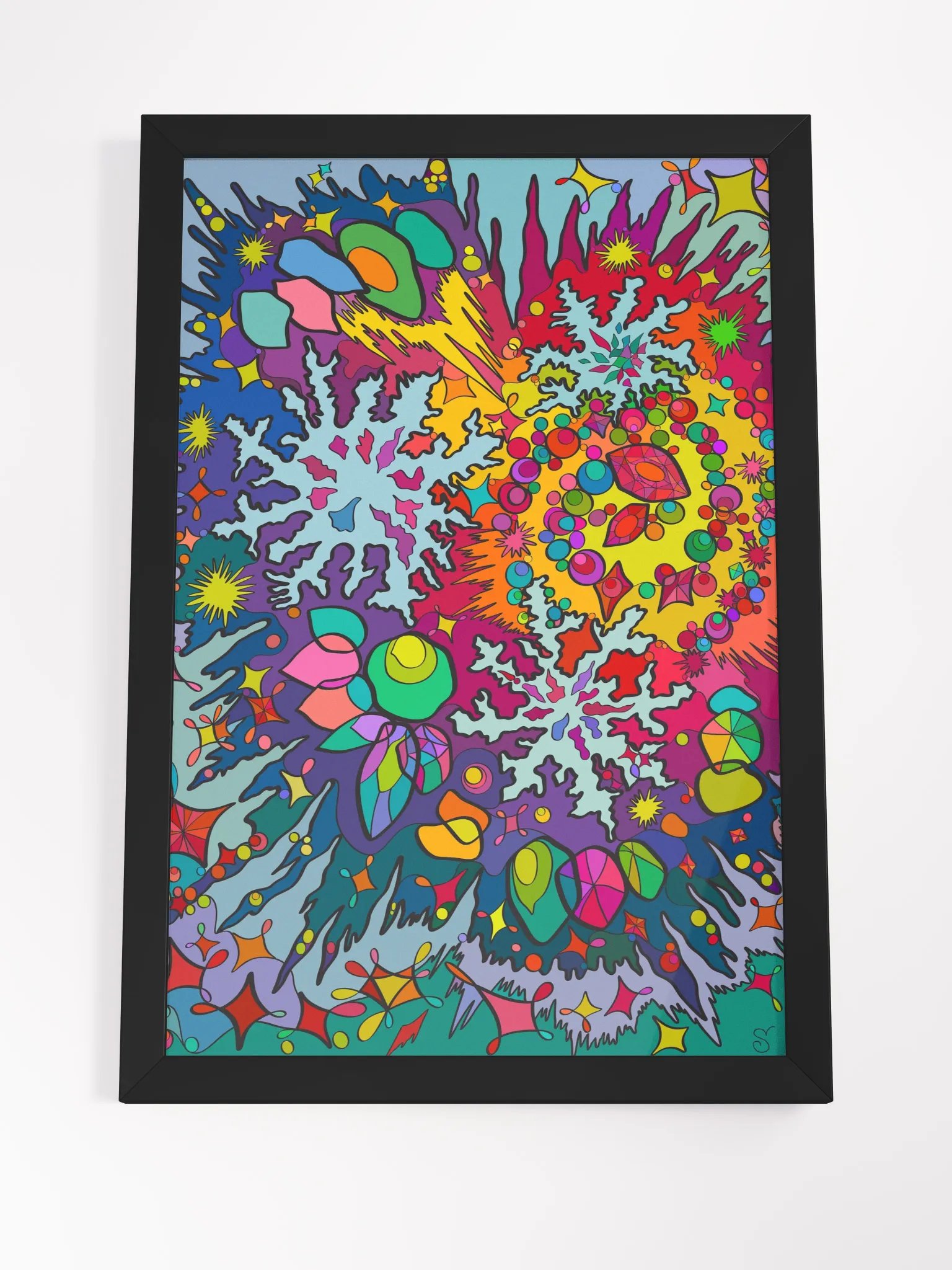Chaos Burst Framed Art Poster - Snowflakes product image (20)