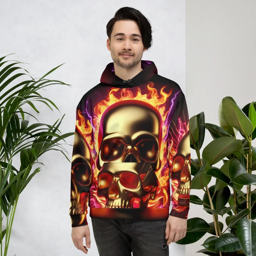 Golden Print - Unisex Skull Hoodie #6 product image (4)