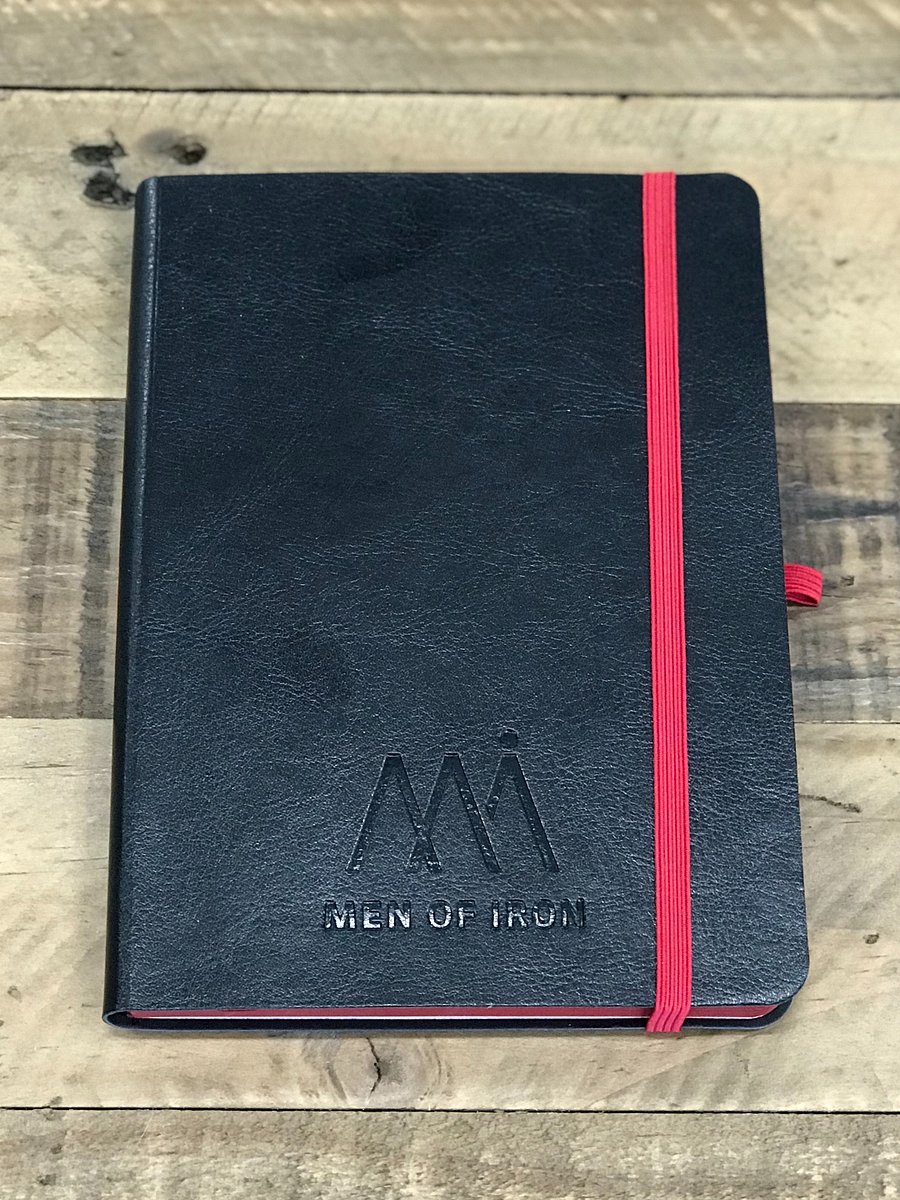 Men of Iron Journal – Premium Leeman Black Faux Leather Notebook product image (1)