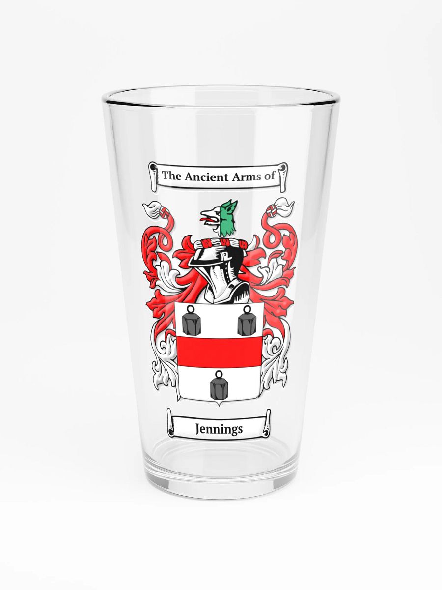 Jennings Family Crest - Shaker Pint Glass product image (3)