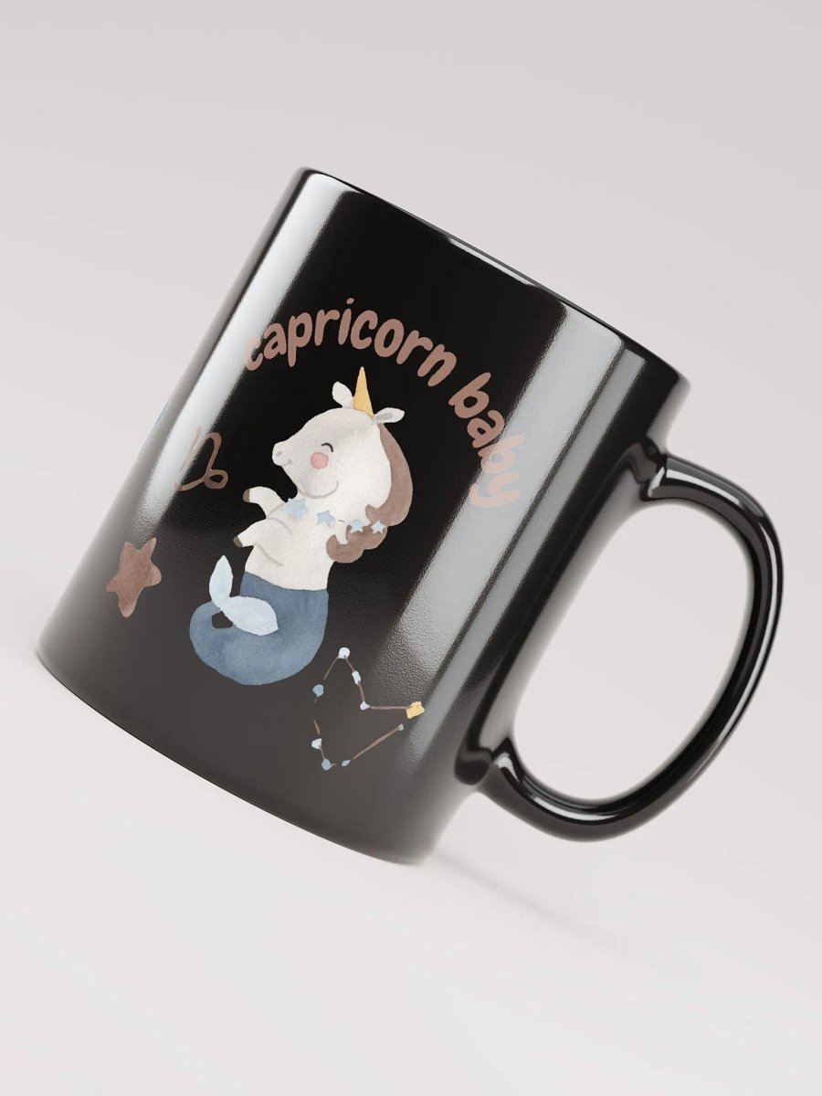 Capricorn Baby December 22 – January 19 BLACK GLOSSY MUG Baby Gift, New Baby Gift, Fun Astrology Gift product image (8)