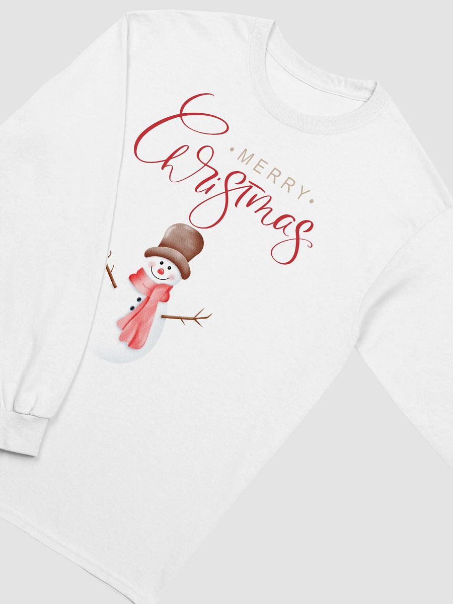 Cheerful Snowman Merry Christmas Long Sleeve T-Shirt product image (18)
