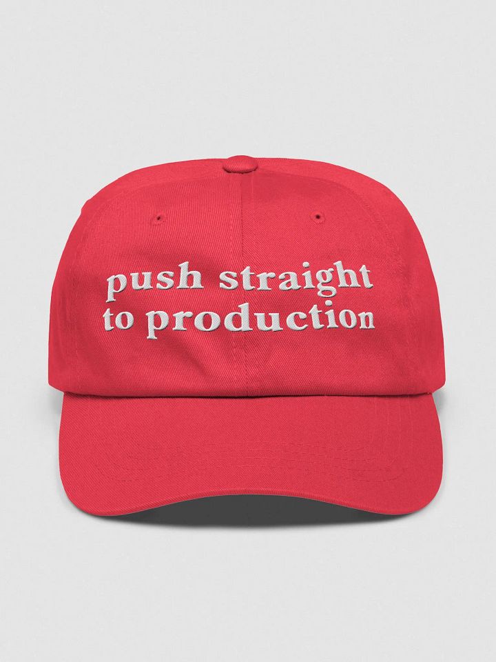 push straight to production cap / hat - 100% cotton product image (1)