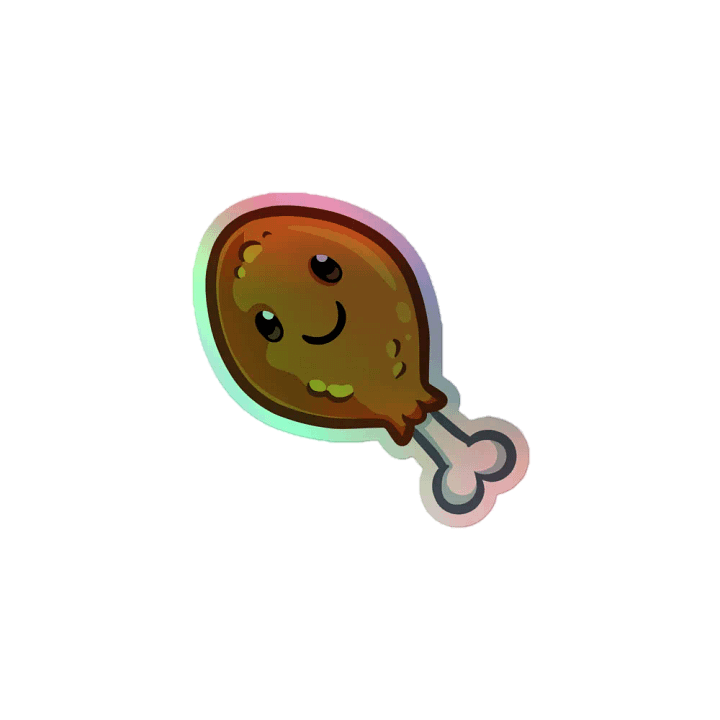 Chicken Leg - Holo Sticker product image (1)