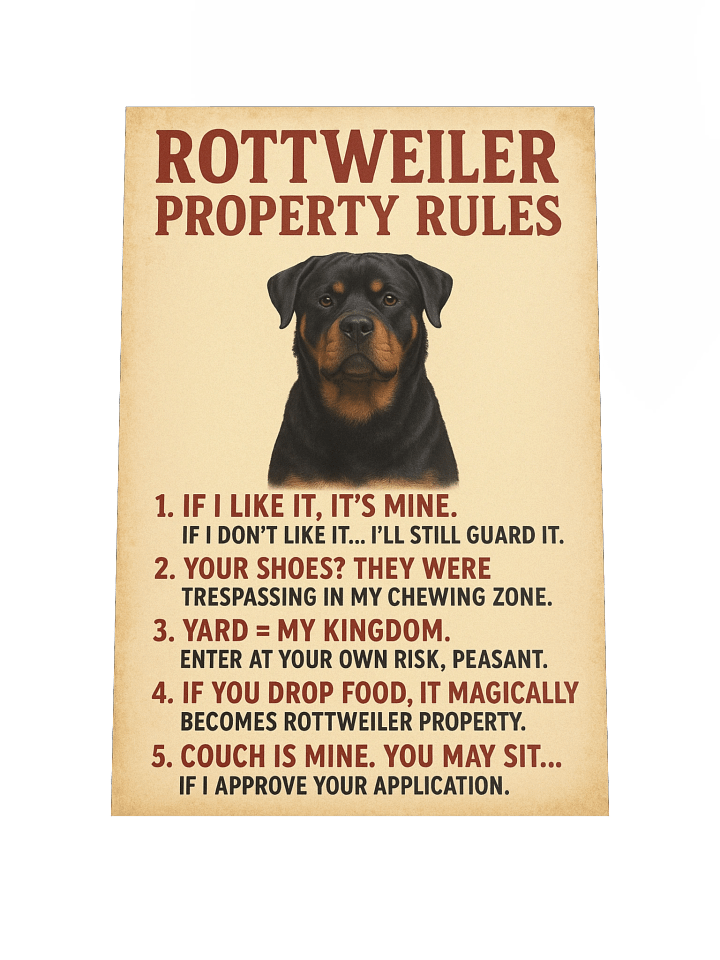 Rottweiler Property Rules Poster product image (2)