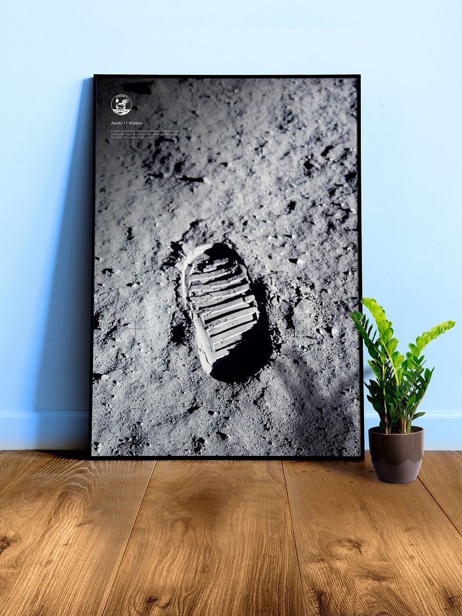 NASA Apollo 11: Moon footprint, 1969 — space poster, space art, photo poster, NASA print, space wall decor product image (3)