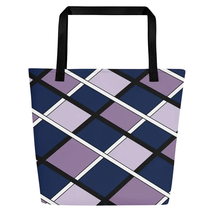 Vibrant Geometric Grid All-Over Tote Bag product image (1)