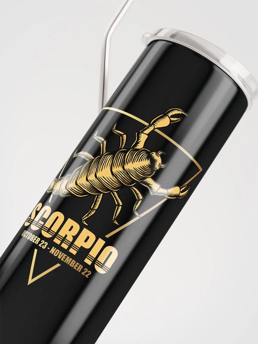 Elevate Your Spirits with Our Gold Scorpio Zodiac Stainless Steel Tumbler | Sustainable Glamour product image (5)