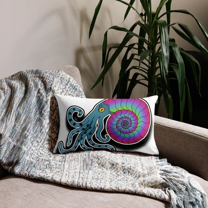 Whimsical Ammonite Print Pillow Case product image (1)