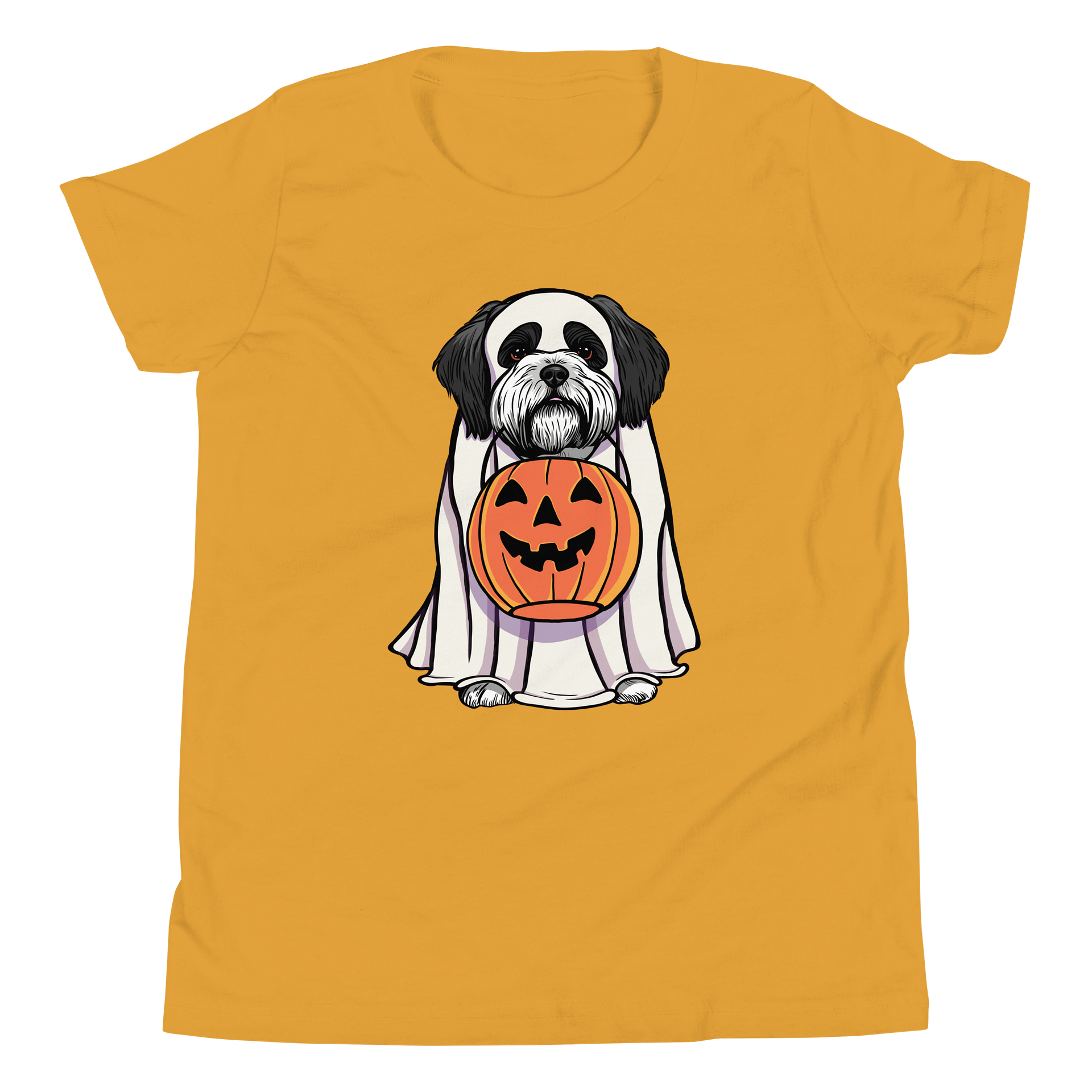 Halloween Shih Tzu(Black & White) Youth T-Shirt product image (5)