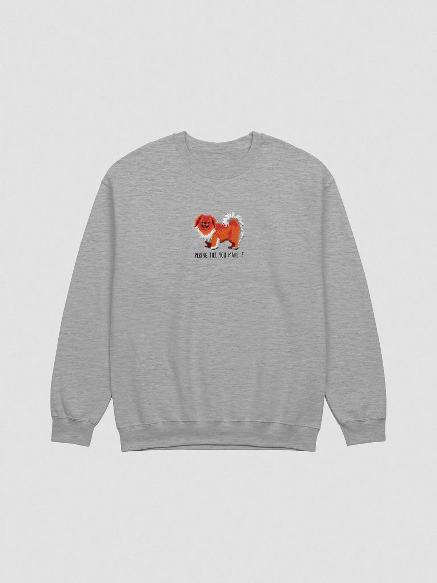 Peking Till You Make It Sweatshirt (Embroidered) of a Pekingese(Red) product image (4)