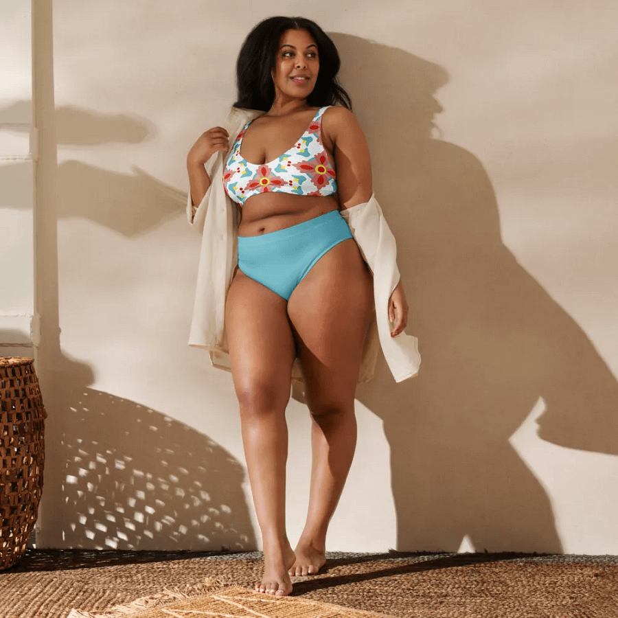 Floral Fantasy Recycled High Waisted Bikini Set product image (2)