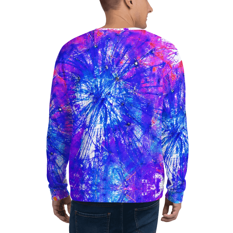 Abstract Bright Neon Dandelion Seeds Unisex Sweatshirt product image (7)