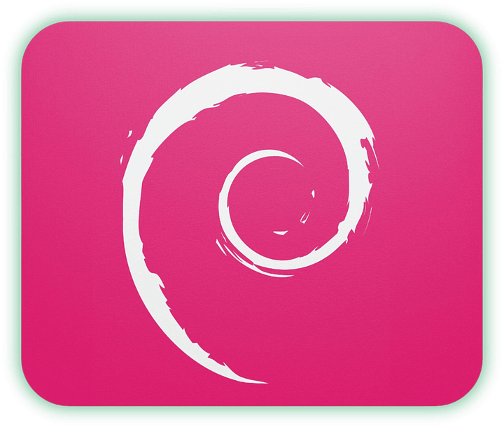 Mouse Pad with Debian Swirl (Red Version) product image (1)