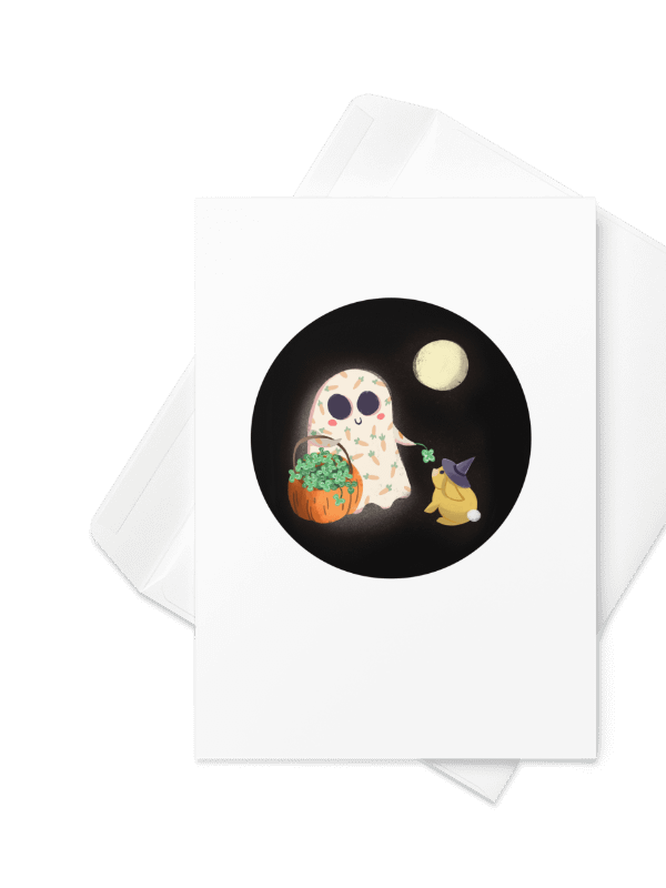 Little Ghost's Magic Friend - Greeting Card product image (1)