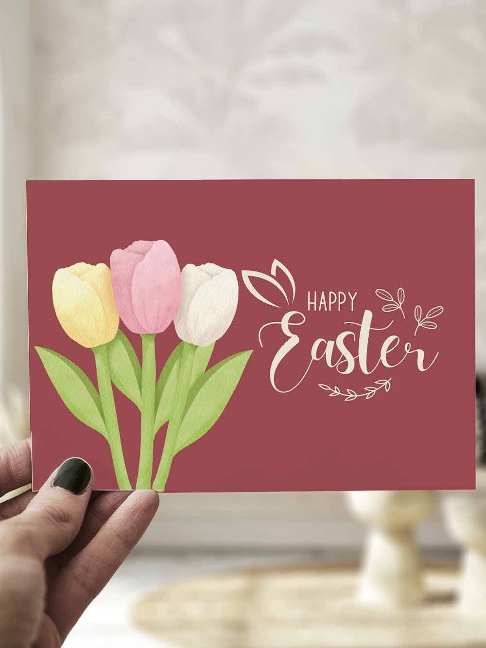 Floral Happy Easter Greeting Card product image (1)