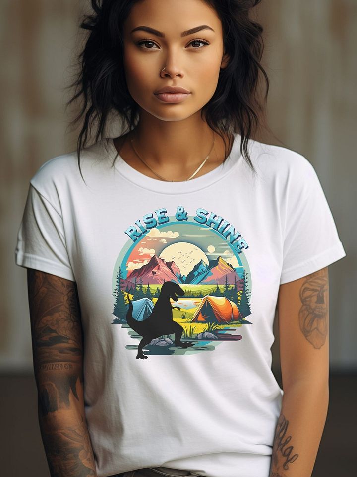 Rise and Shine Women’s Camping T- Shirt product image (1)